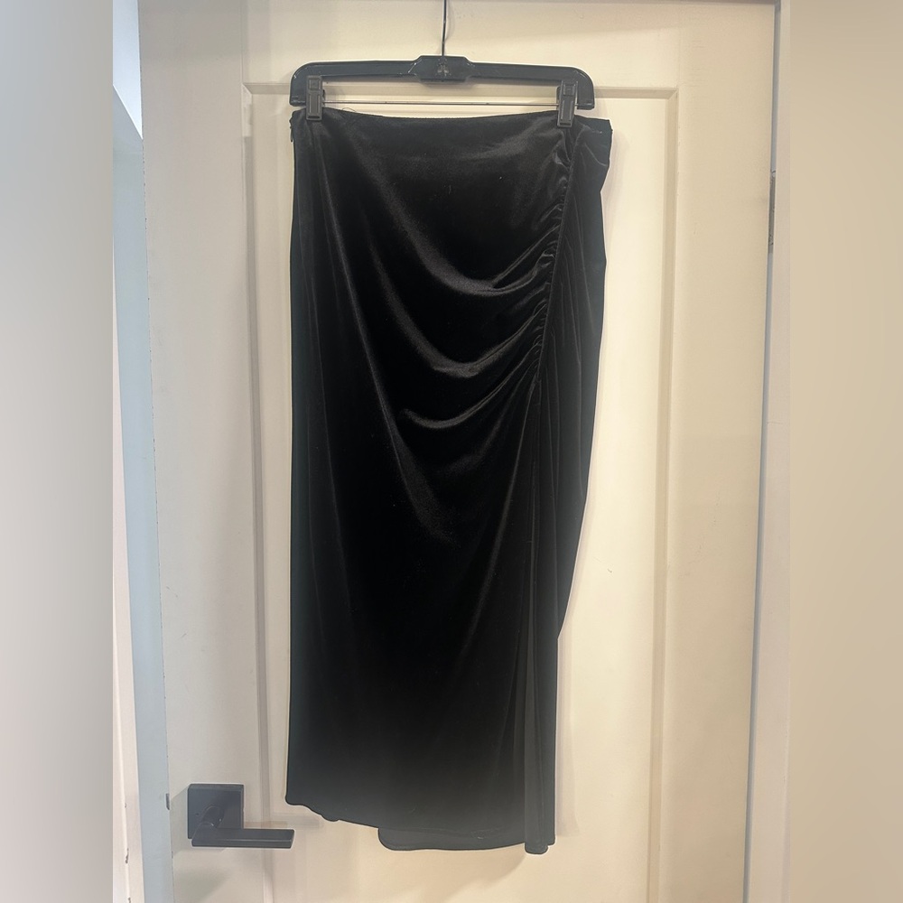 Long Slit Velvet Zara Skirt - L